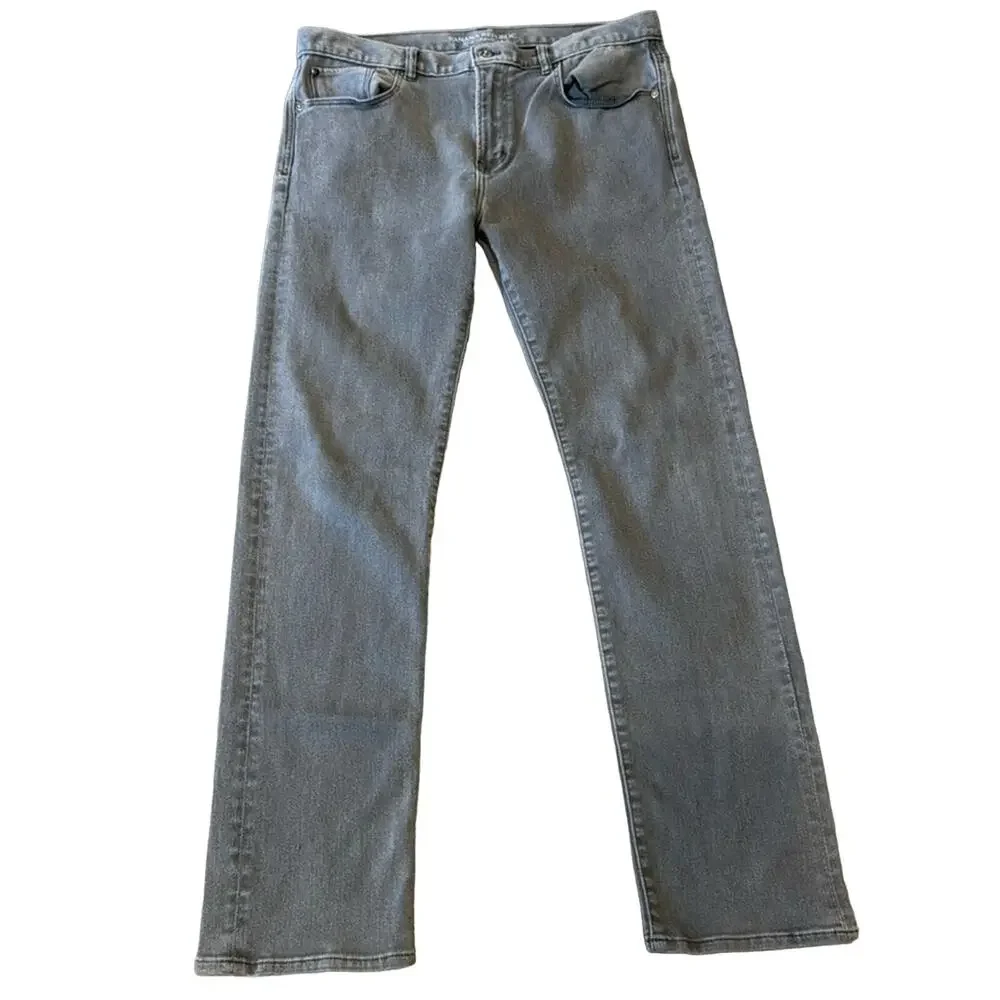 Banana Republic Men's The Traveler Slim Jeans Light Gray Size 35x34